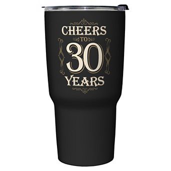 Cheers To 30 Years Badge 27-oz. Stainless Steel Travel Mug