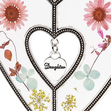 Okuna Outpost Heart Suncatcher with Pressed Flowers for Mother's Day, Daughter