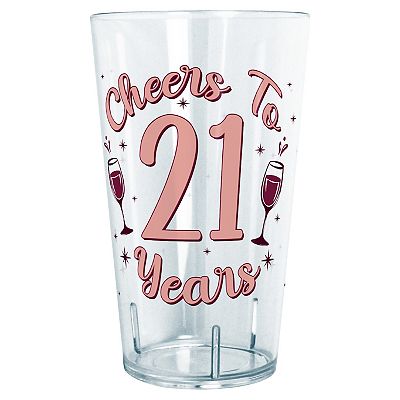 Cheers To 21 Years Wine Glasses 24-oz. Tritan Tumbler