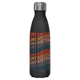 Happy Birthday Wave Text 17-oz. Stainless Steel Bottle