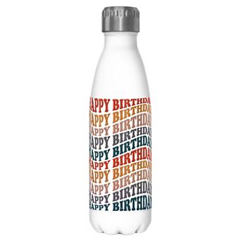 Happy Birthday Wave Text 17-oz. Stainless Steel Bottle