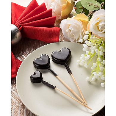 3x Valentine's Day Chocolate Lollipop Moulds Silicone Hearts & Kisses For Girls