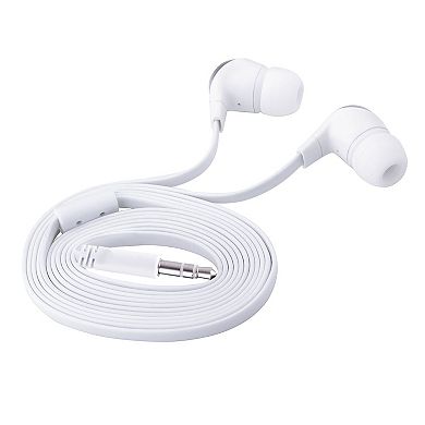 Insten 3.5mm Headphones, 2 Pair In-Ear Earbuds for iPhone 6 6S 5S 5 SE 4S 4 3Gs iPod Touch 6th 5th 4th 3rd Generation iPad Laptop PC MP3 MP4 Wired Earphones Headset, White
