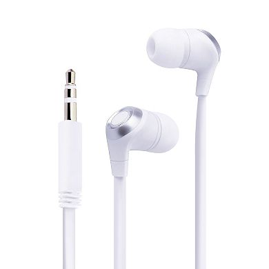 Insten 3.5mm Headphones, 2 Pair In-Ear Earbuds for iPhone 6 6S 5S 5 SE 4S 4 3Gs iPod Touch 6th 5th 4th 3rd Generation iPad Laptop PC MP3 MP4 Wired Earphones Headset, White