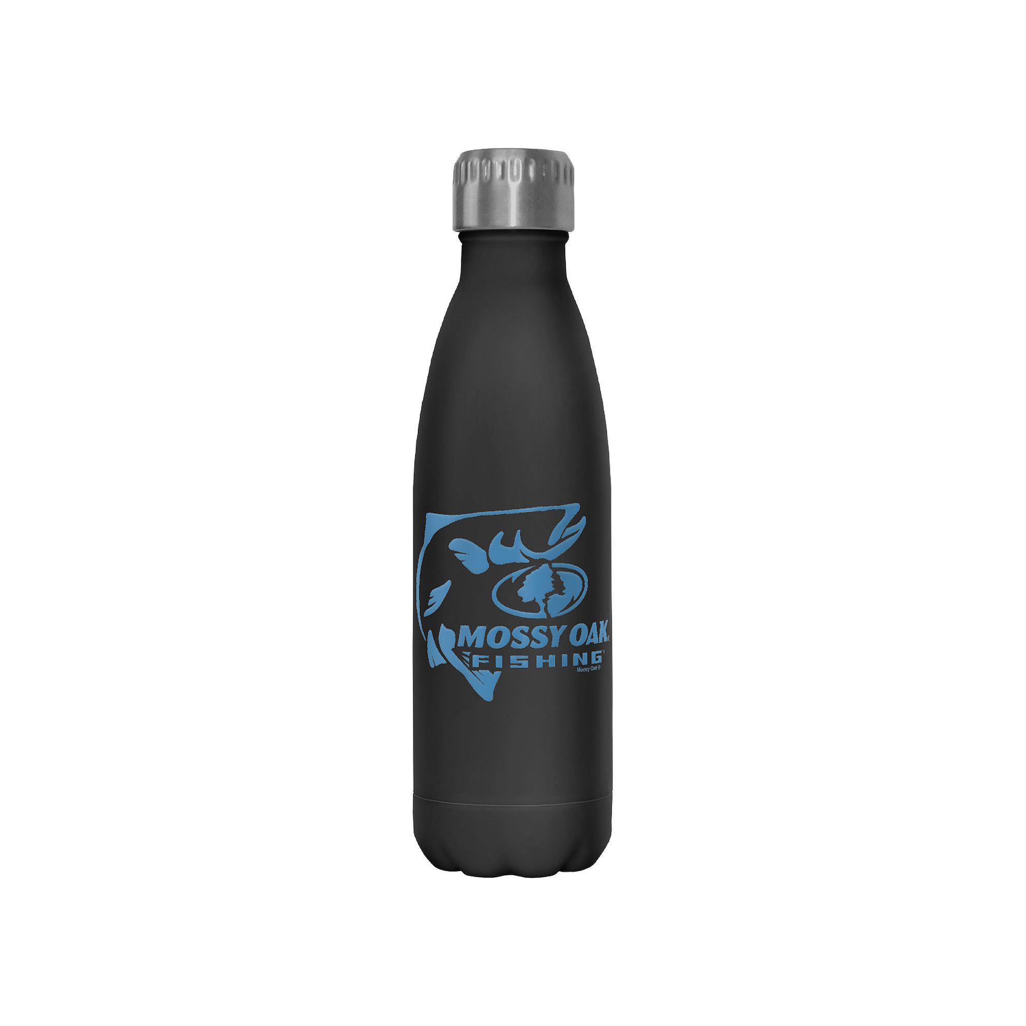 Mossy Oak Fishing Fish Logo 17-oz. Stainless Steel Bottle, Black