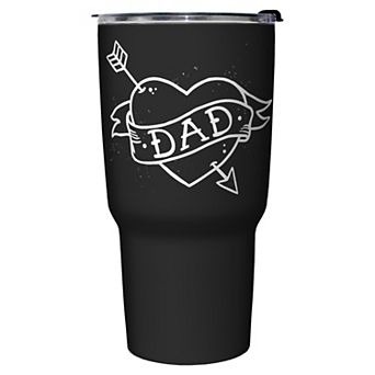 Dad Heart Tattoo Design 27-oz. Stainless Steel Travel Mug