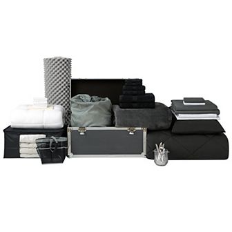 Ultimate College Dorm Supplies Pack - Twin XL Bedding Set with Reversible Comforter