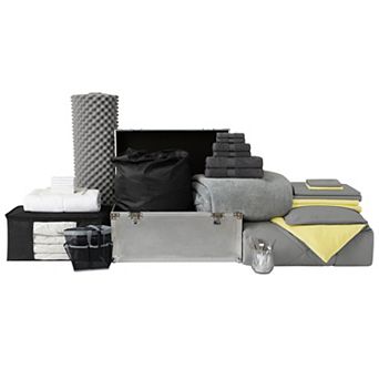 Ultimate College Dorm Supplies Pack - Twin XL Bedding Set with Reversible Comforter