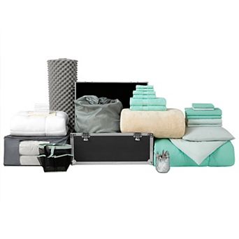 Ultimate College Dorm Supplies Pack - Twin XL Bedding Set with Reversible Comforter