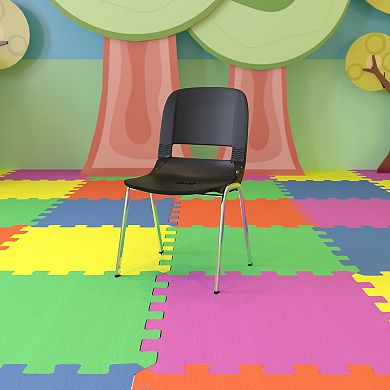 Emma and Oliver Ergonomic Shell Stack Chair - 16" Seat Daycare Home School