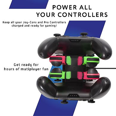 For Nintendo Switch Joy-con And Pro Controller Charger 6 In 1 Charging Station