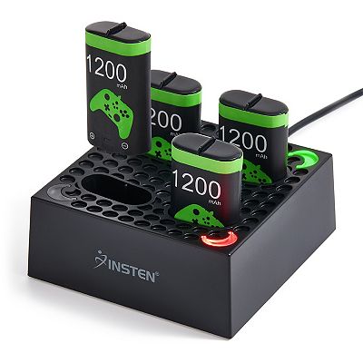 4x Controller Rechargeable Battery Pack Charging Station For Xbox