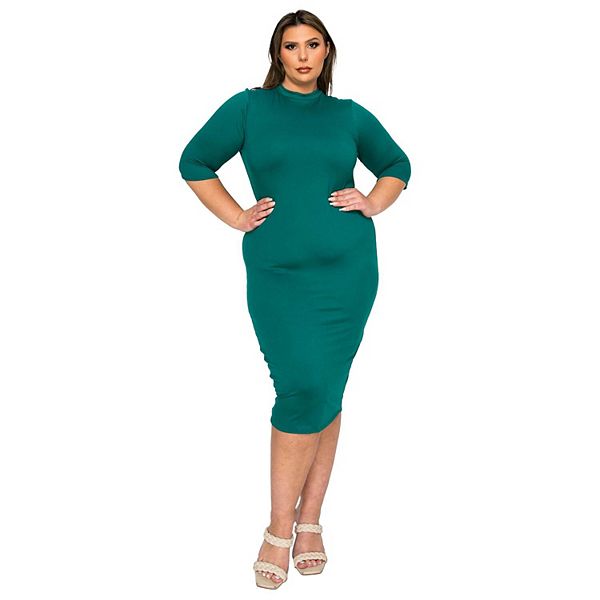 Hosanna 5518 Plus Size 3-Piece Modest Tea Length Dress Set