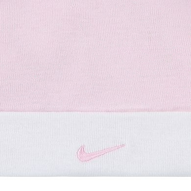 Newborn Baby Nike Swoosh Logo Hat and Booties Set
