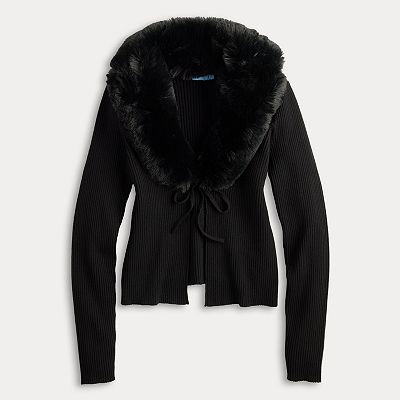 トップス Cashmere Fur Cardigan lidnm Mongolian Cashmere Long Cardigan with Finland Fur Collar | Sofia