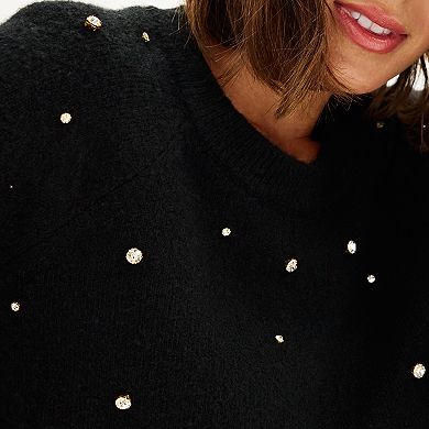 Women's Draper James All Over Embellished Sweater