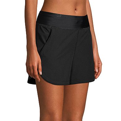 Petite Lands' End Quick Dry Thigh-Minimizer With Panty Swim Long Board Shorts