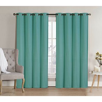Goodgram 2 Pack Hotel Thermal Grommet 100 Percent Blackout Window Curtain Panels