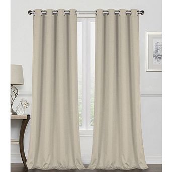 Goodgram 2 Pack Hotel Thermal Grommet 100 Percent Blackout Window Curtain Panels