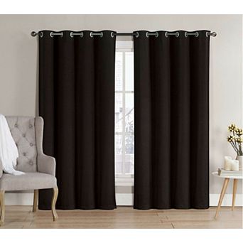 Goodgram 2 Pack Hotel Thermal Grommet 100 Percent Blackout Window Curtain Panels