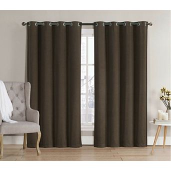 Goodgram 2 Pack Hotel Thermal Grommet 100 Percent Blackout Window Curtain Panels