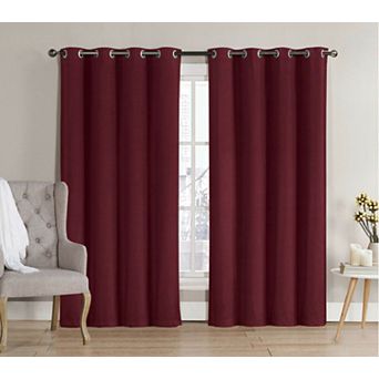Goodgram 2 Pack Hotel Thermal Grommet 100 Percent Blackout Window Curtain Panels