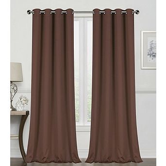 Goodgram 2 Pack Hotel Thermal Grommet 100 Percent Blackout Window Curtain Panels
