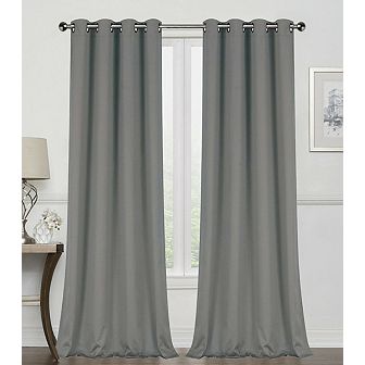 Goodgram 2 Pack Hotel Thermal Grommet 100 Percent Blackout Window Curtain Panels