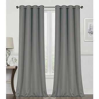 Goodgram 2 Pack Hotel Thermal Grommet 100 Percent Blackout Window Curtain Panels