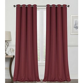 Goodgram 2 Pack Hotel Thermal Grommet 100 Percent Blackout Window Curtain Panels