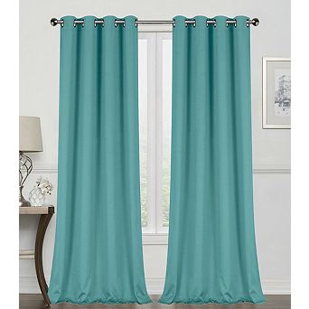 Goodgram 2 Pack Hotel Thermal Grommet 100 Percent Blackout Window Curtain Panels