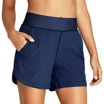 Women's Lands' End 5" Quick Dry Board Shorts Swim Cover-up