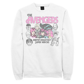 Men's Marvel The Avengers Earth's Mightiest Super Heroes Group Shot Retro Graphic Sweatshirt
