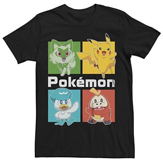 Men's Pokemon Scarlet and Violet New Starter Group Shot Box Graphic Tee