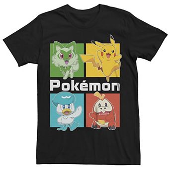 Men's Pokemon Scarlet and Violet New Starter Group Shot Box Graphic Tee