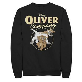 Disney's Oliver & Company Men's Dodger Circle Fleece Graphic Sweatshirt