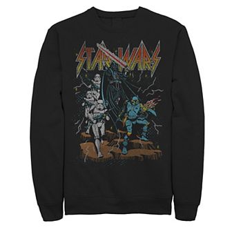 Men's Star Wars Distressed Bad Guys Fleece Graphic Sweatshirt
