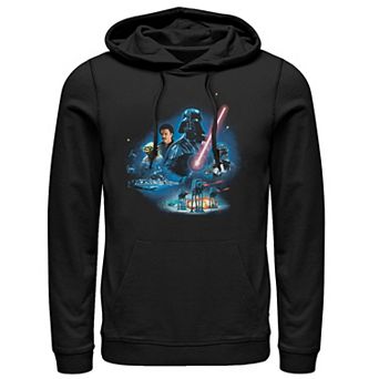 Men's Star Wars: The Empire Strikes Back 40th Group Shot Galaxy Graphic Hoodie