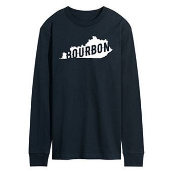 Men's Kentucky Bourbon Long Sleeve Graphic Tee