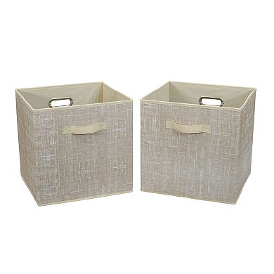 Household Essentials 2-Piece Fabric Storage Bin Set