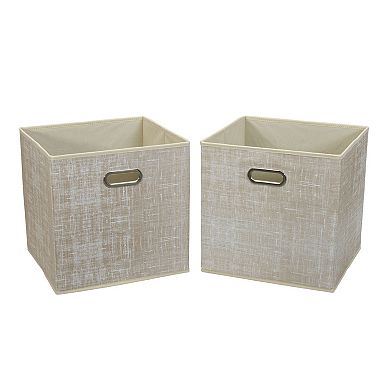 Household Essentials 2-Piece Fabric Storage Bin Set