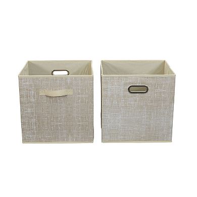 Household Essentials 2-Piece Fabric Storage Bin Set