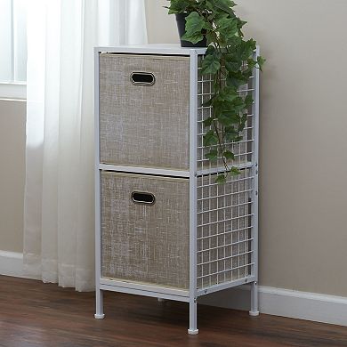 Household Essentials 2-Piece Fabric Storage Bin Set