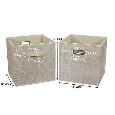 Household Essentials 2-Piece Fabric Storage Bin Set