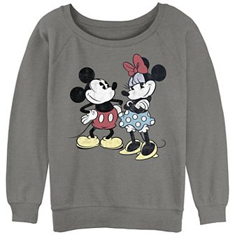 Disney's Mickey Mouse & Minnie Mouse Juniors' Retro Slouchy Graphic Sweatshirt