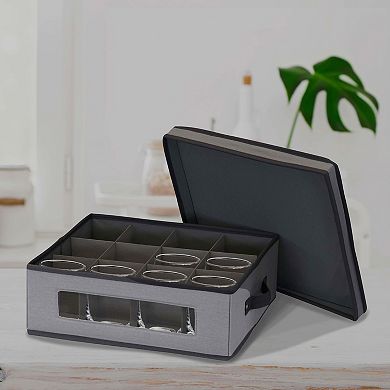 Household Essentials 12-Compartment China Cup Chest