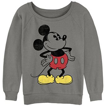 Disney's Mickey Mouse Juniors' Hands on the Hip Pose Slouchy Graphic Sweatshirt