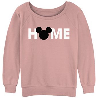Disney's Micky Mouse Juniors' Home Mickey Head Silhouette Slouchy Graphic Sweatshirt