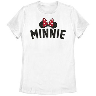 Disney's Mickey And Friends Juniors' Minnie Ears & Bow Graphic Tee