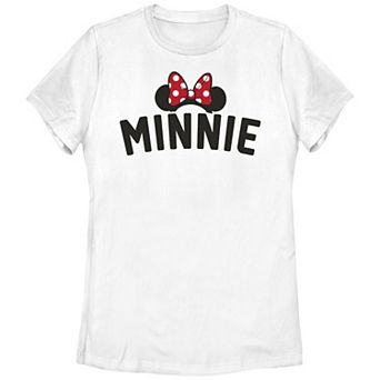 Disney's Mickey And Friends Juniors' Minnie Ears & Bow Graphic Tee